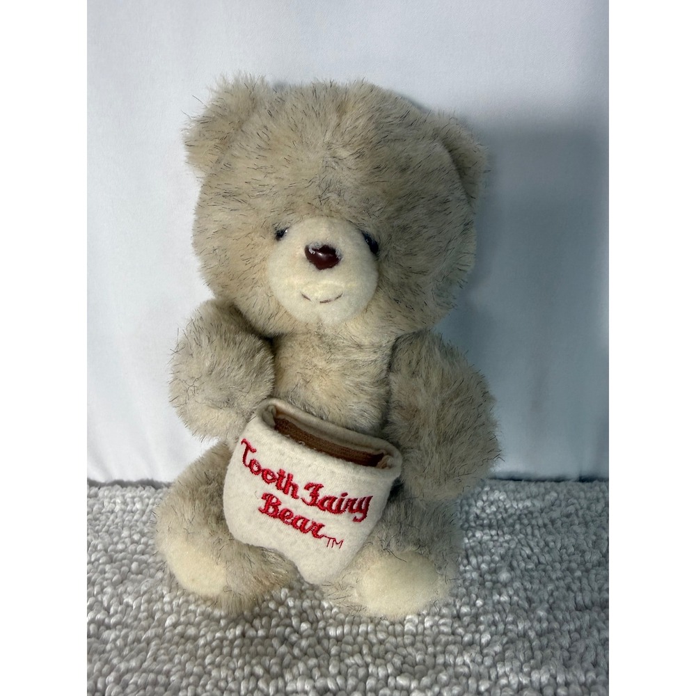 VTG‎ 80s Carousel by Guy Tooth Fairy Bear Plush Grey Tan Stuffed Animal